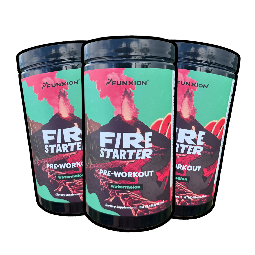 FireStarter Pre-workout 3-Can Bundle - Watermelon flavor with volcanic design