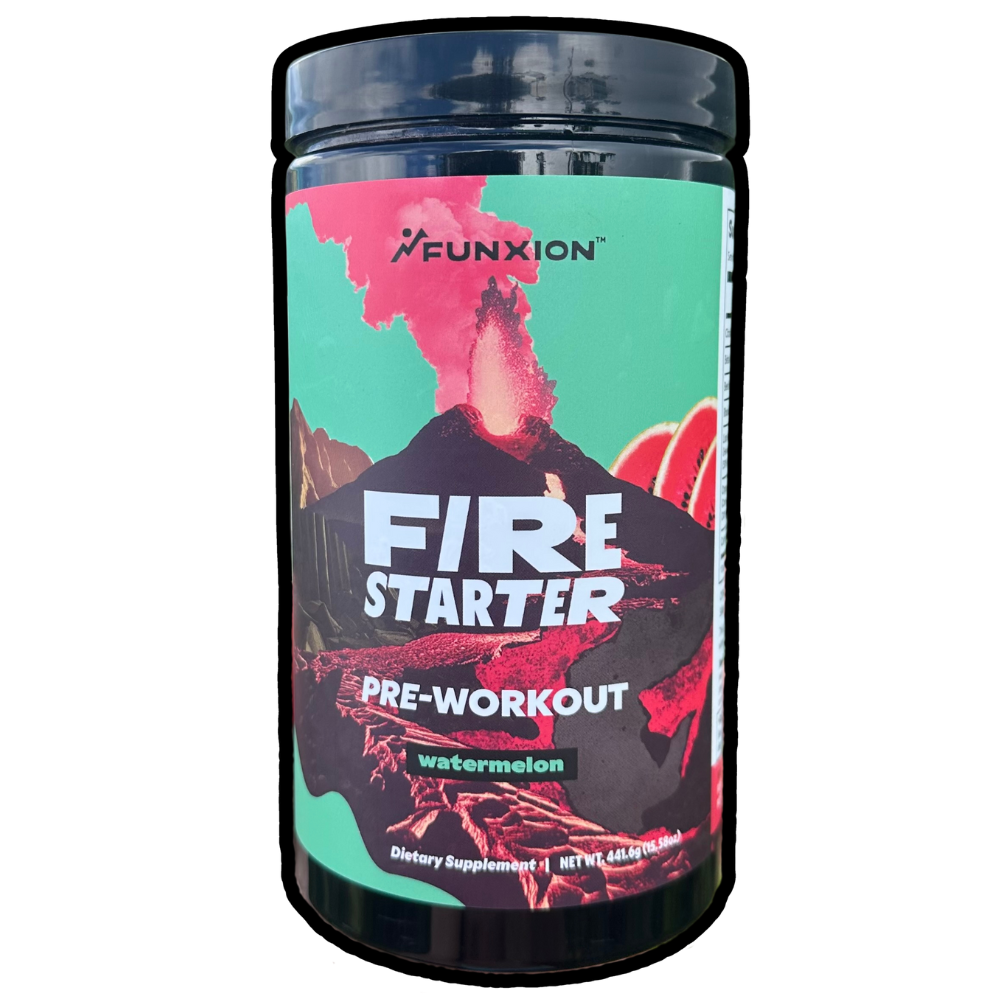 FireStarter Pre-workout Container - Watermelon flavor with volcanic design